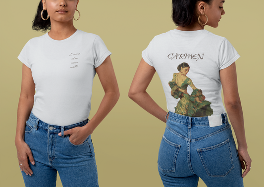 CARMEN Organic Shirt Women - L'amour est un oiseau rebelle