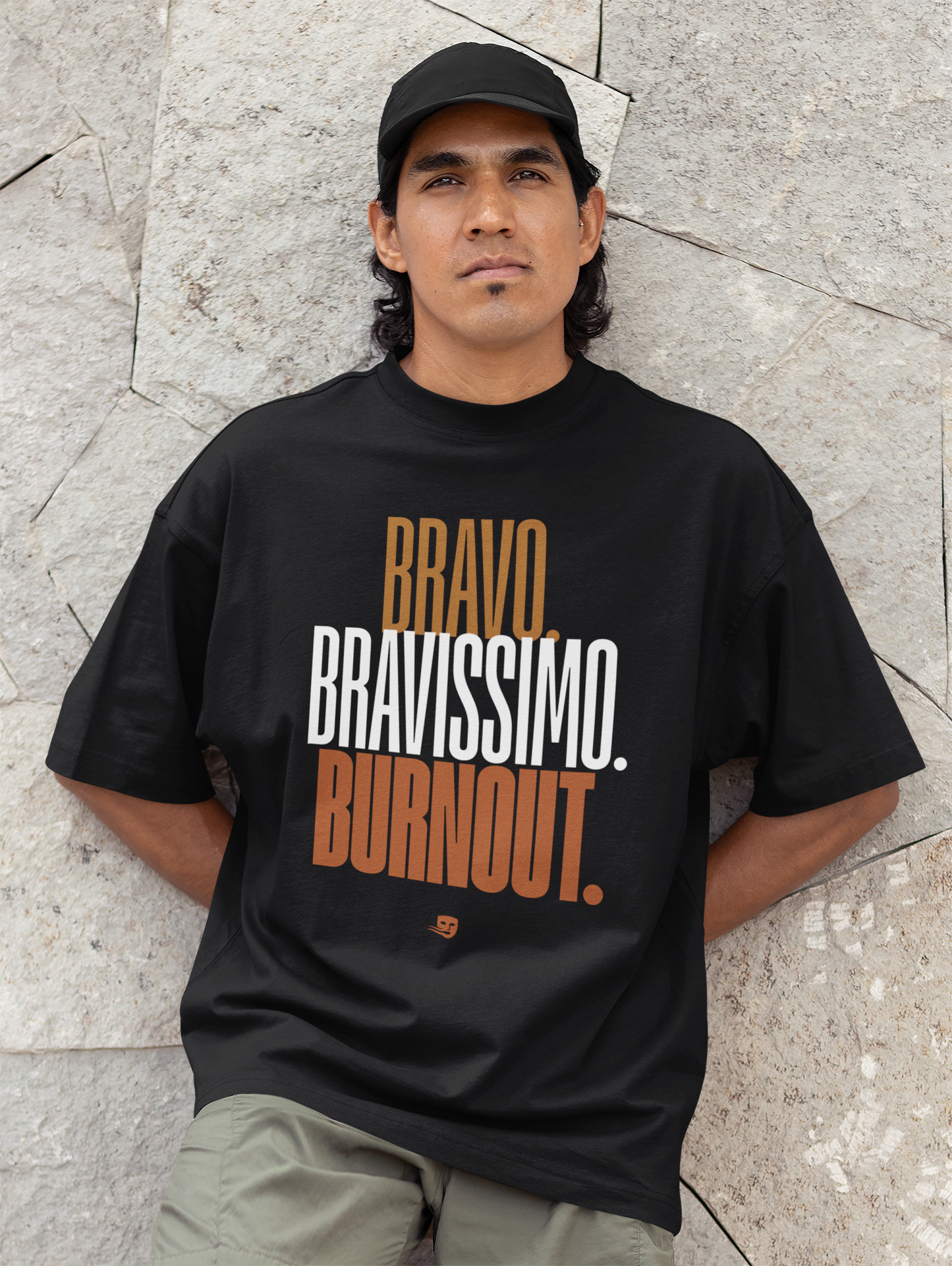 BRAVO. BRAVISSIMO. BURNOUT - Oversized Shirt